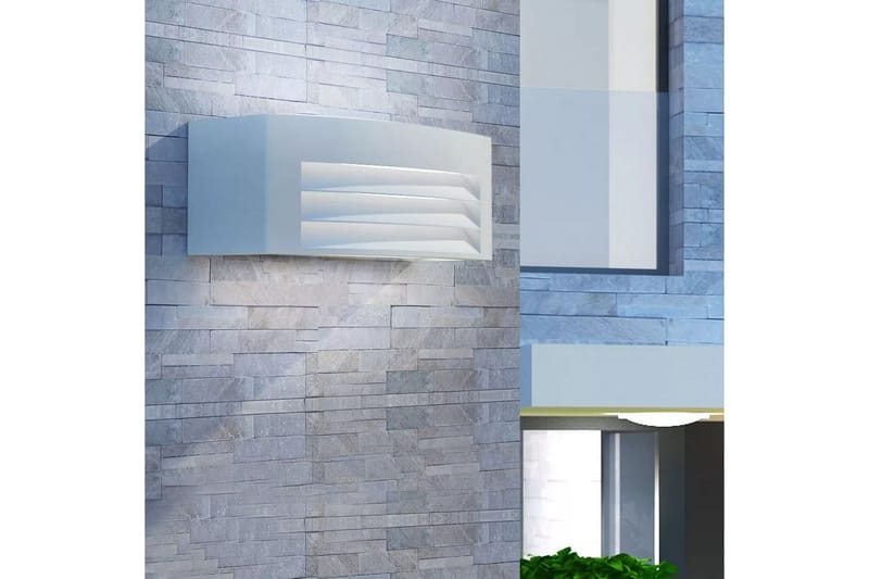 Utomhusvägglampa ljusgrå aluminium - Grå - Fasadbelysning