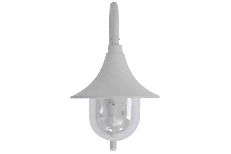 Vägglampa för trädgård E27 42 cm aluminium vit - Vit - Fasadbelysning