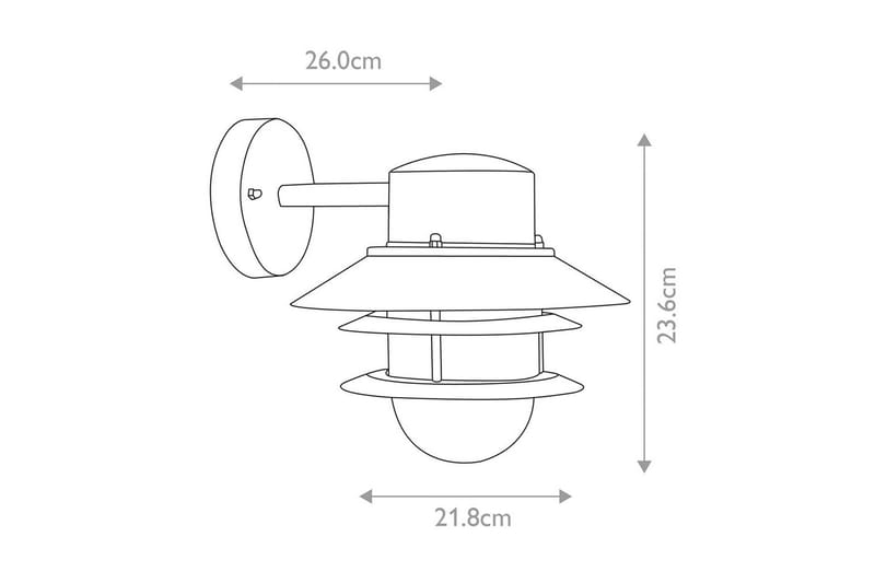 Köpenhamn Elstead Lighting Vägglampa utomhus - Silver - Belysning - Utomhusbelysning - Fasadbelysning