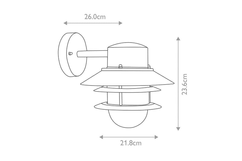 Köpenhamn Elstead Lighting Vägglampa utomhus - Silver - Belysning - Utomhusbelysning - Fasadbelysning