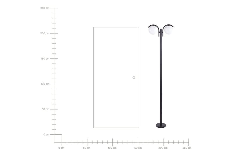Kulsi Lyktstolpe 205 cm - Svart - Belysning - Utomhusbelysning - Stolplyktor & grindlyktor