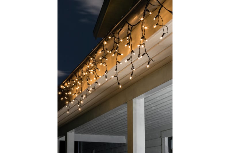 Konstsmide Startset istapp 100 LED Svart - Balkongbelysning - Ljusslinga utomhus
