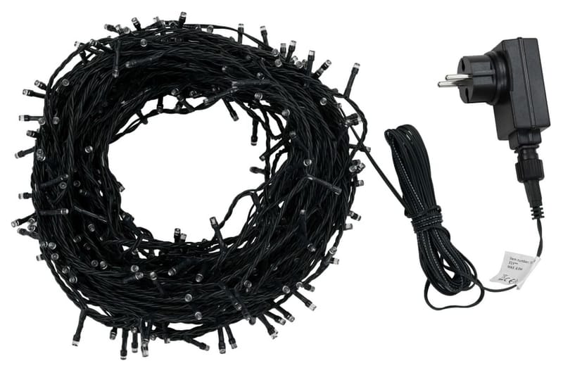 Ljusslinga 1000 LED inne/ute IP44 100 m kallvit - Svart - Belysning - Utomhusbelysning - Ljusslinga utomhus