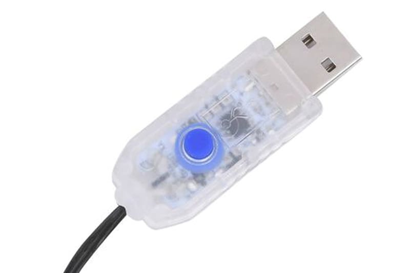 Ljusslinga med 400 LED 40 m 8 ljuseffekter varmvit - Vit - Belysning - Utomhusbelysning - Ljusslinga utomhus