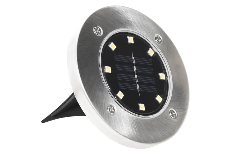 Marklampor soldrivna 8 st LED varmvit - Vit - Markbelysning