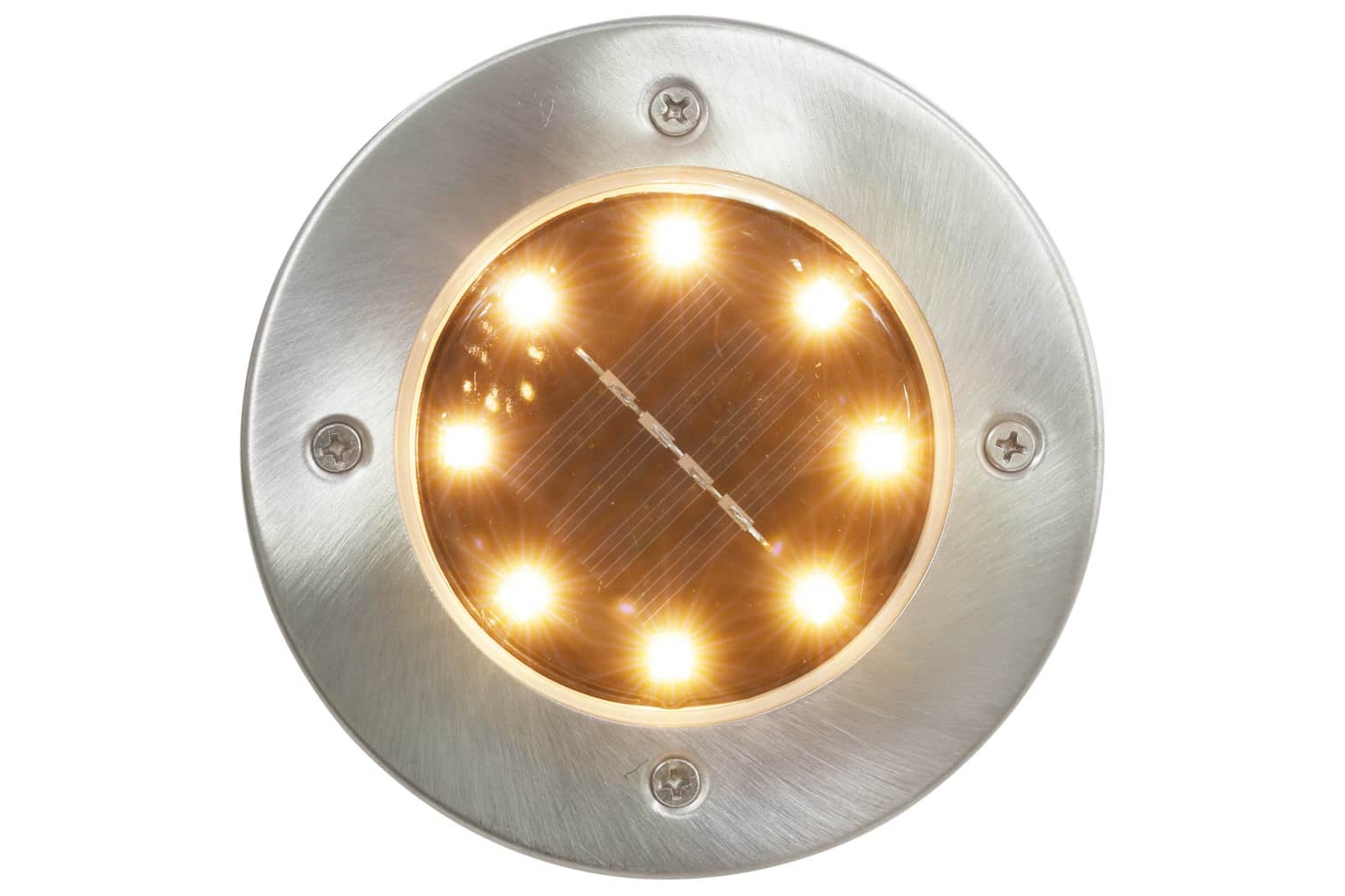 Marklampor soldrivna 8 st LED varmvit – Vit