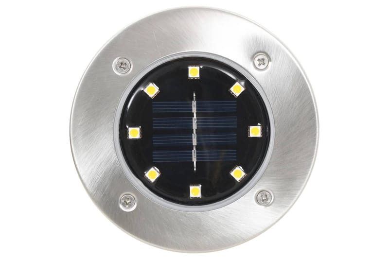 Marklampor soldrivna 8 st LED varmvit - Vit - Markbelysning