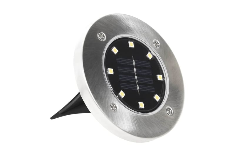Marklampor soldrivna 8 st LED vit - Vit - Markbelysning