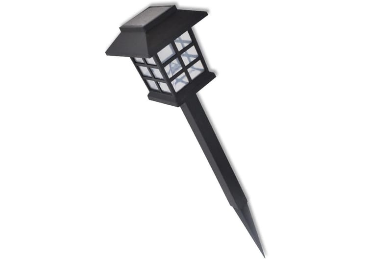 Soldrivna marklampor LED 12 st med spett 8,6x8,6x38 cm - Svart - Belysning - Utomhusbelysning - Markbelysning