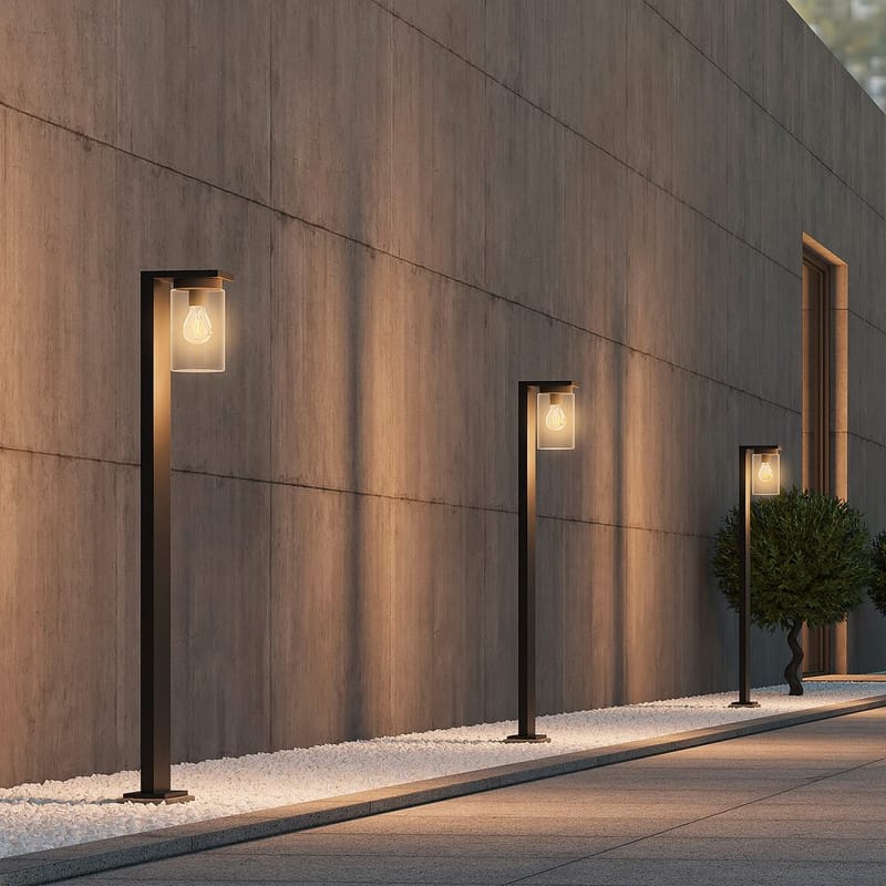 Pollare Ardila - 100 cm, Mattsvart - Belysning - Utomhusbelysning - Pollare