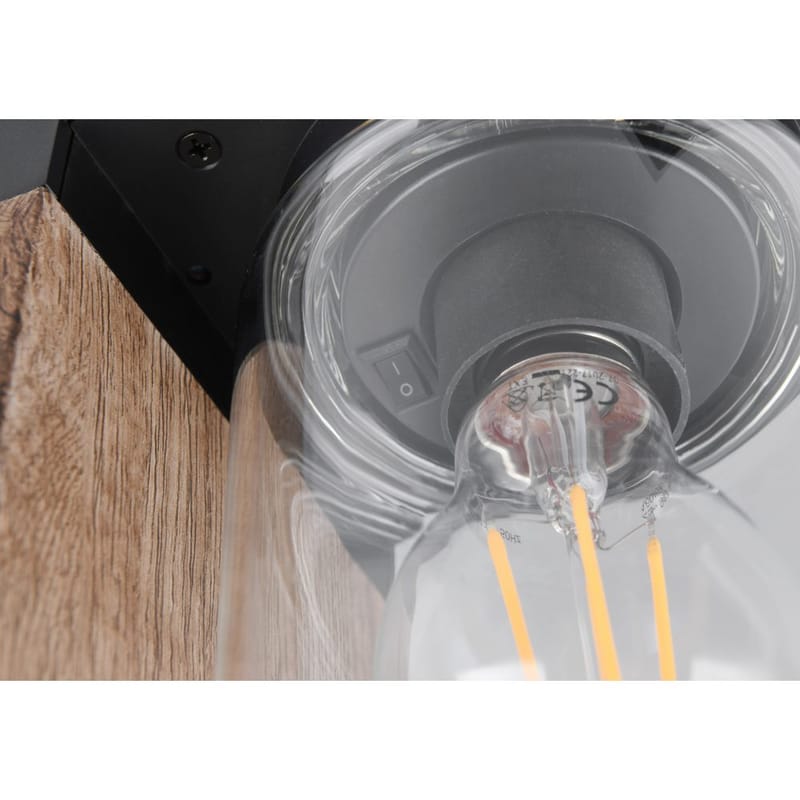 Pollare Ardila - 65 cm, Trä/mattsvart - Belysning - Utomhusbelysning - Pollare