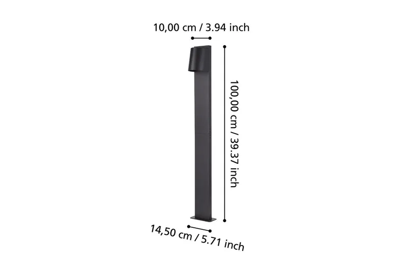Pollare Eglo Stagnone - Svart/Grå - Belysning - Utomhusbelysning - Pollare