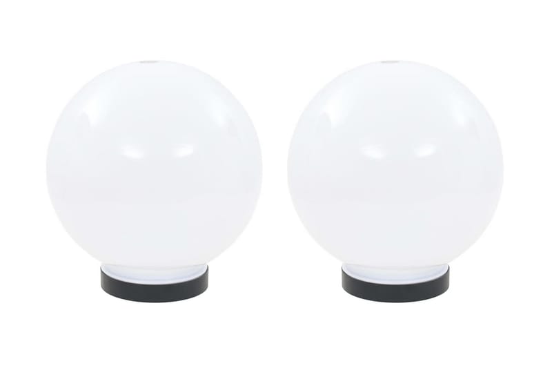 Globlampa LED set 2 st sfäriska 20 cm PMMA - Vit - Belysning - Utomhusbelysning - Pollare