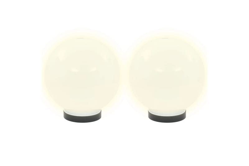 Globlampa LED set 2 st sfäriska 20 cm PMMA - Vit - Belysning - Utomhusbelysning - Pollare