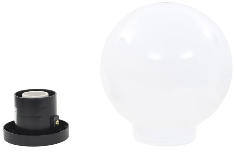 Globlampa LED set 2 st sfäriska 20 cm PMMA - Vit - Belysning - Utomhusbelysning - Pollare