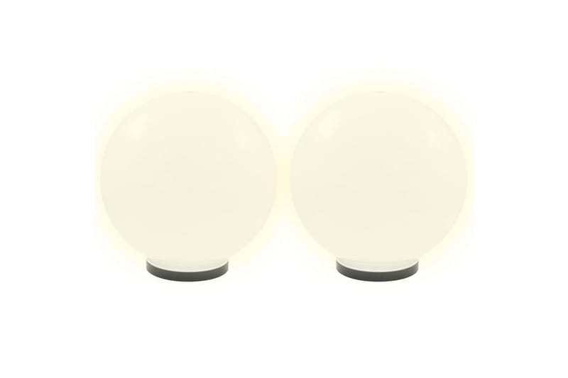 Globlampa LED set 2 st sfäriska 40 cm PMMA - Vit - Belysning - Utomhusbelysning - Pollare