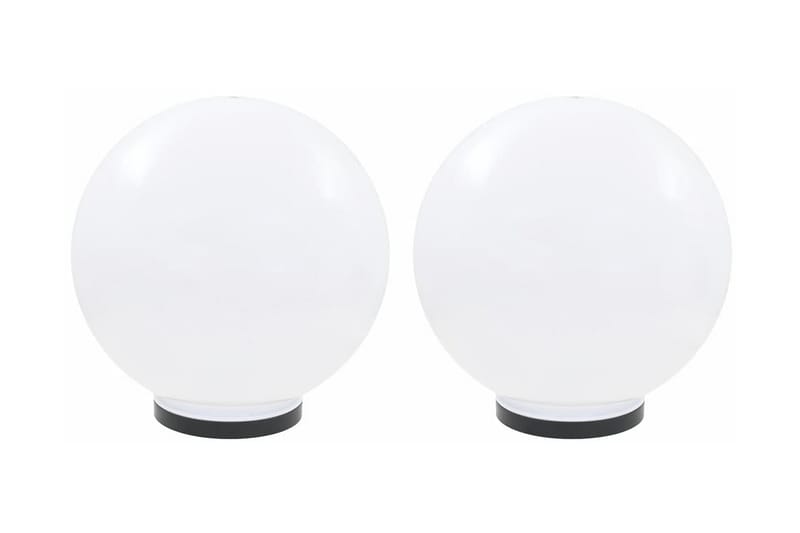 Globlampa LED set 2 st sfäriska 40 cm PMMA - Vit - Belysning - Utomhusbelysning - Pollare