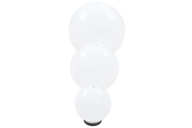 Globlampa LED set 3 st sfäriska 20/30/40 cm PMMA - Vit - Belysning - Utomhusbelysning - Pollare