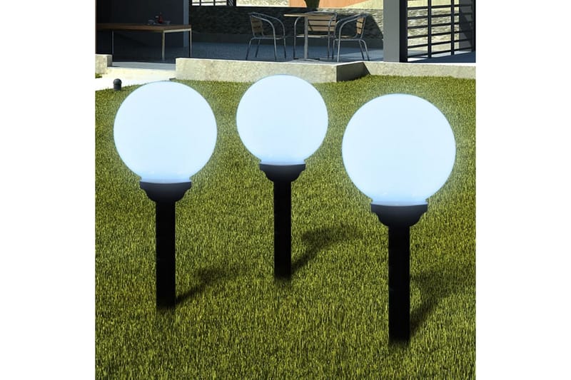 Utelampa LED solpanel 20cm 3-pack - Vit - Belysning - Utomhusbelysning - Pollare