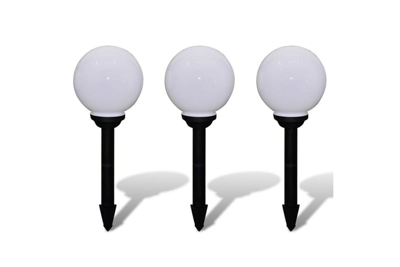 Utelampa LED solpanel 20cm 3-pack - Vit - Belysning - Utomhusbelysning - Pollare