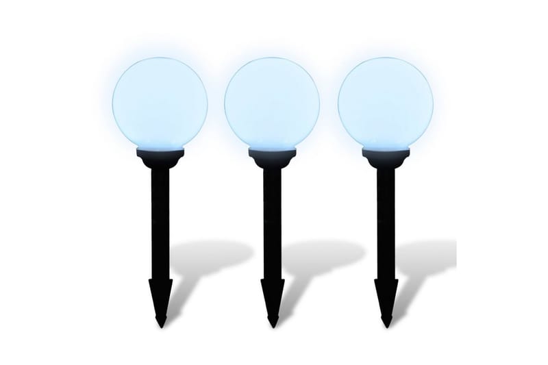 Utelampa LED solpanel 20cm 3-pack - Vit - Belysning - Utomhusbelysning - Pollare