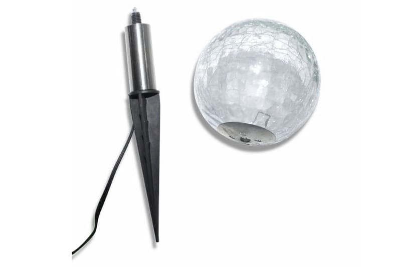 Utelampa med markspett 3 LED rund solcell - Vit - Belysning - Utomhusbelysning - Pollare