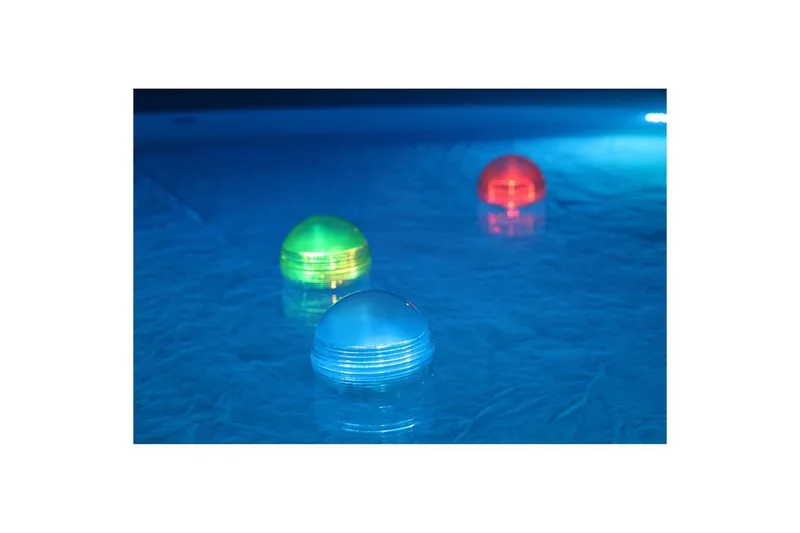 Solcellsbelysning Planet Pool Klot Flytande RGB 3 st