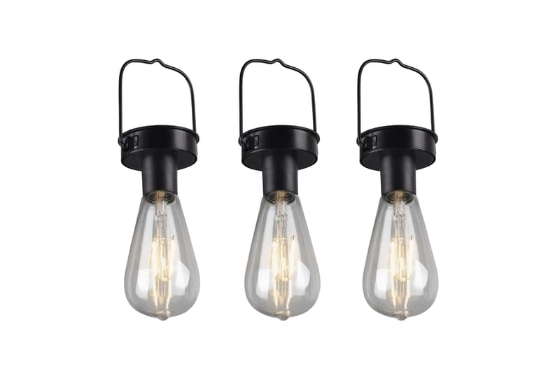 Campus solar taklampor 3-pack mattsvart, skymningsrelä - Matt svart - Belysning - Utomhusbelysning - Solcellslampa & solcellsbelysning