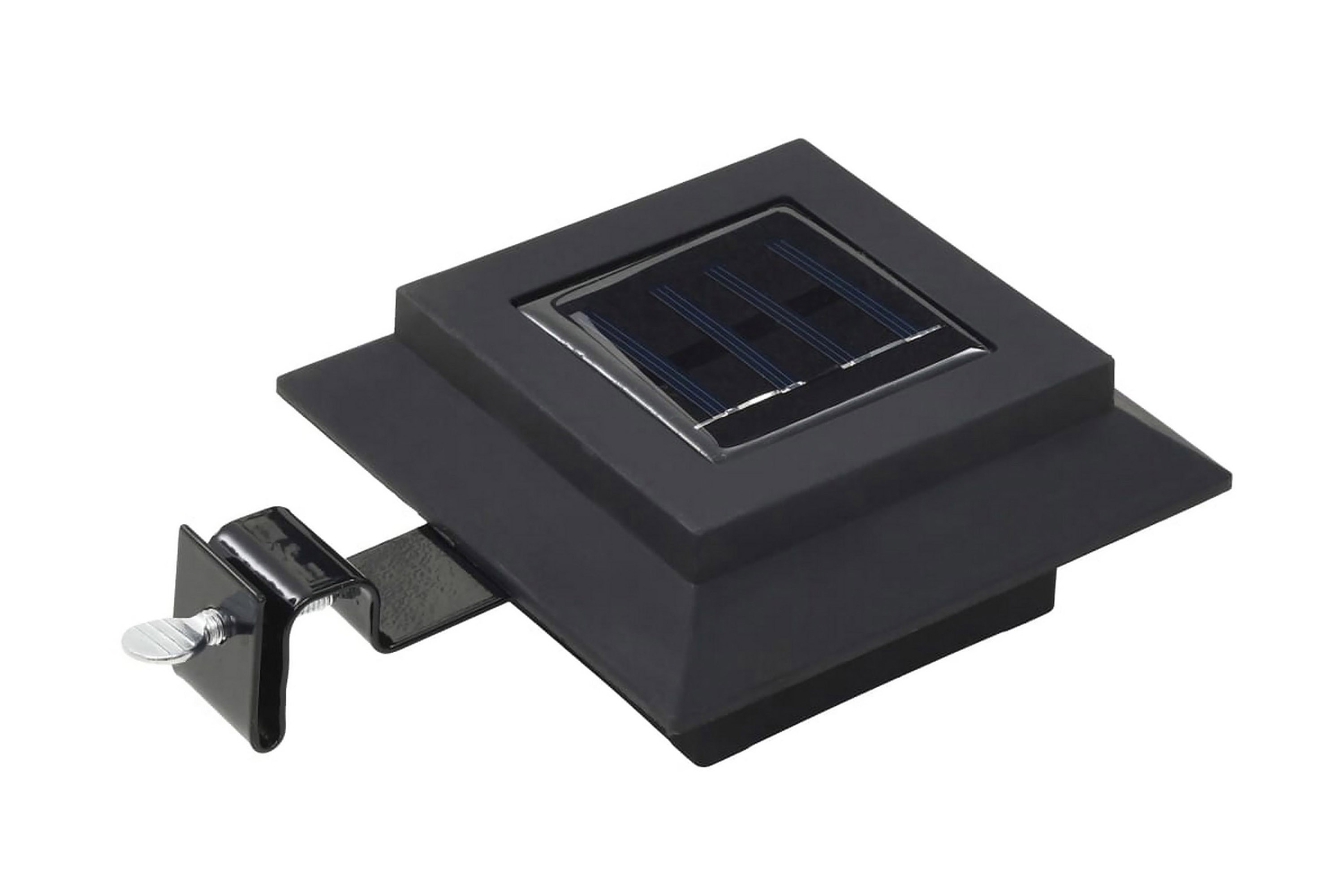 Solcellslampor 12 st LED fyrkantiga 12 cm svart – Svart