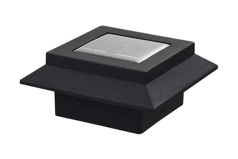 Solcellslampor 12 st LED fyrkantiga 12 cm svart - Svart - Belysning - Utomhusbelysning - Solcellslampa & solcellsbelysning