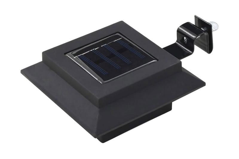 Solcellslampor 12 st LED fyrkantiga 12 cm svart - Svart - Belysning - Utomhusbelysning - Solcellslampa & solcellsbelysning