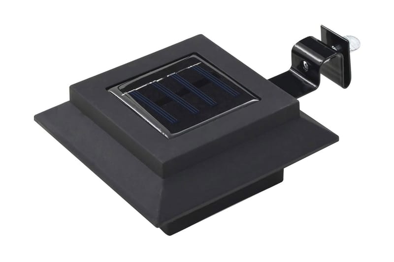 Solcellslampor 12 st LED fyrkantiga 12 cm svart - Svart - Solcellslampa & solcellsbelysning
