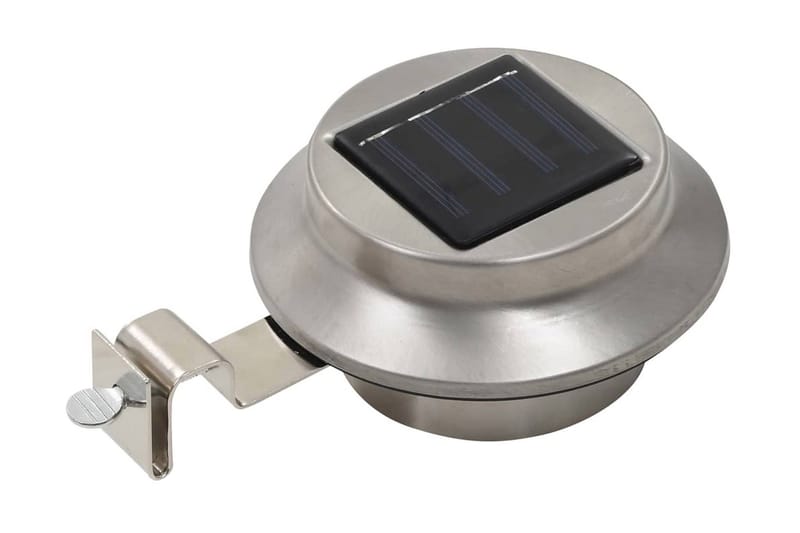 Solcellslampor 12 st LED runda 12 cm vit - Silver - Belysning - Utomhusbelysning - Solcellslampa & solcellsbelysning
