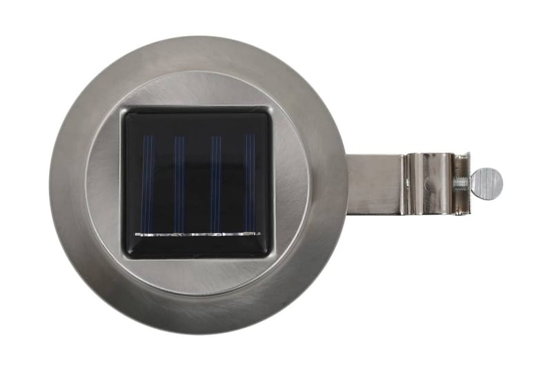 Solcellslampor 12 st LED runda 12 cm vit - Silver - Belysning - Utomhusbelysning - Solcellslampa & solcellsbelysning