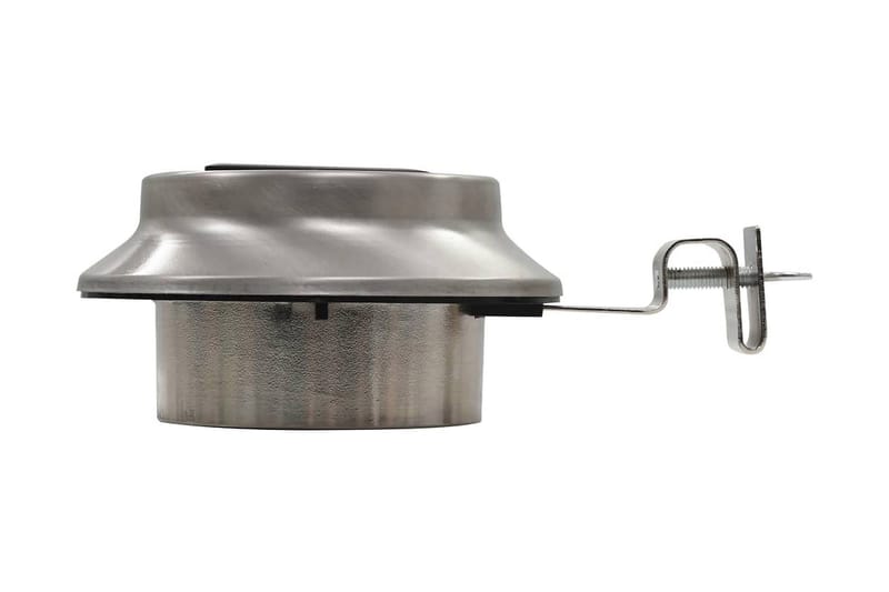 Solcellslampor 12 st LED runda 12 cm vit - Silver - Belysning - Utomhusbelysning - Solcellslampa & solcellsbelysning