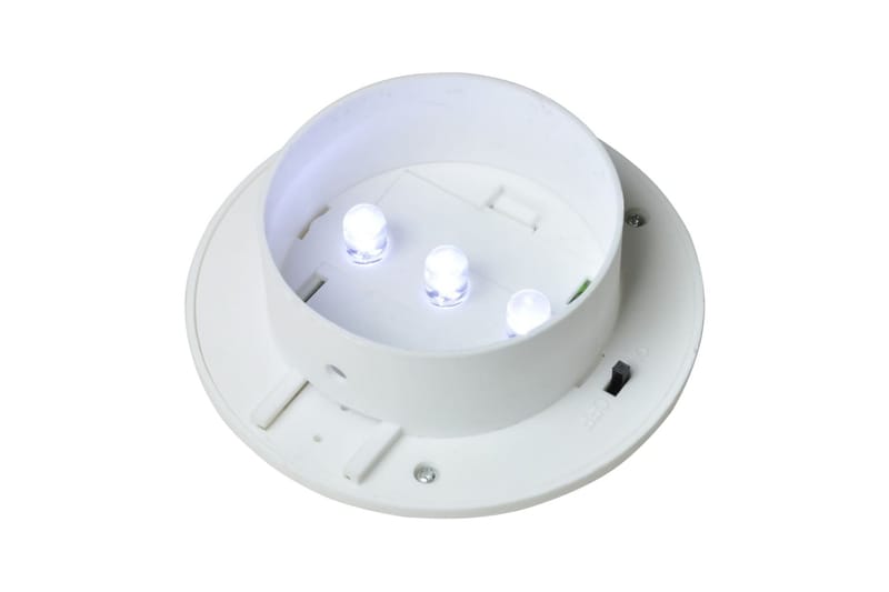 Solcellslampor för staket 12 st LED vit - Vit - Belysning - Utomhusbelysning - Solcellslampa & solcellsbelysning