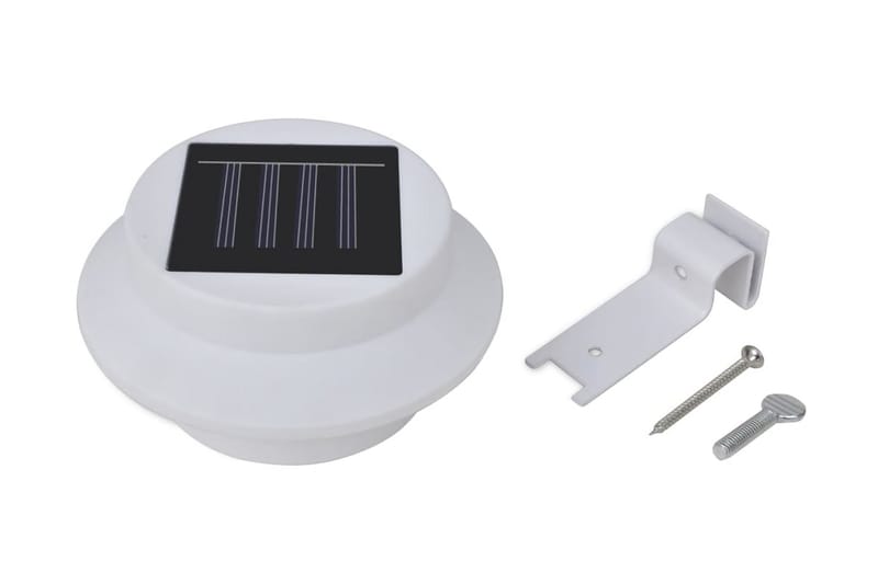 Solcellslampor för staket 12 st LED vit - Vit - Belysning - Utomhusbelysning - Solcellslampa & solcellsbelysning