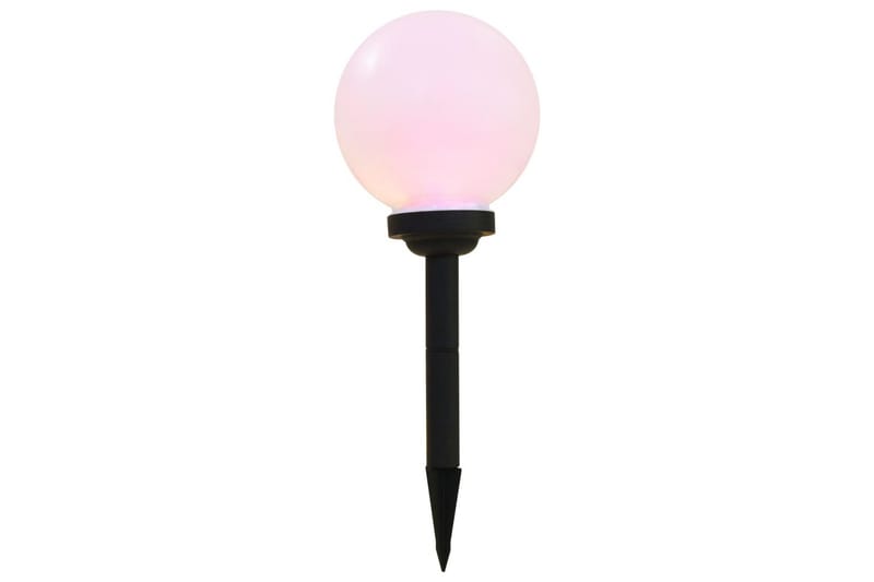 Solcellslampor med LED 6 st sfäriska 20 cm RGB - Vit - Belysning - Utomhusbelysning - Solcellslampa & solcellsbelysning