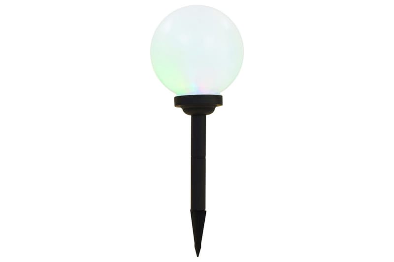 Solcellslampor med LED 6 st sfäriska 20 cm RGB - Vit - Belysning - Utomhusbelysning - Solcellslampa & solcellsbelysning