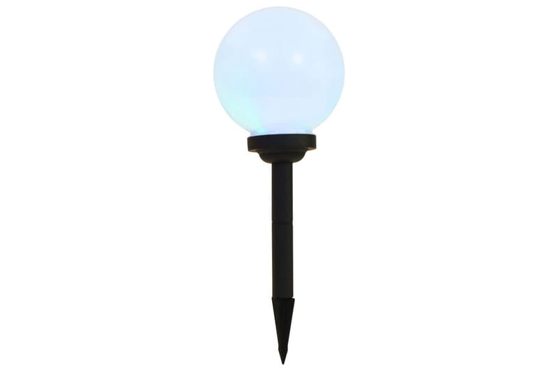 Solcellslampor med LED 6 st sfäriska 20 cm RGB - Vit - Belysning - Utomhusbelysning - Solcellslampa & solcellsbelysning