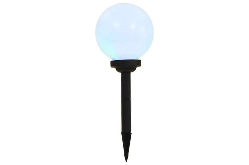 Solcellslampor med LED 6 st sfäriska 20 cm RGB - Vit - Solcellslampa & solcellsbelysning