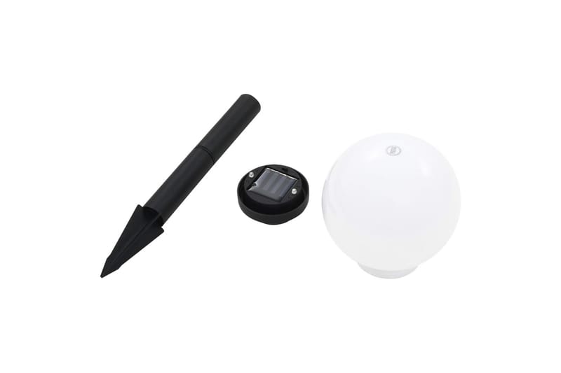 Sollampa LED set 4 st sfäriska 15 cm RGB - Vit - Belysning - Utomhusbelysning - Solcellslampa & solcellsbelysning