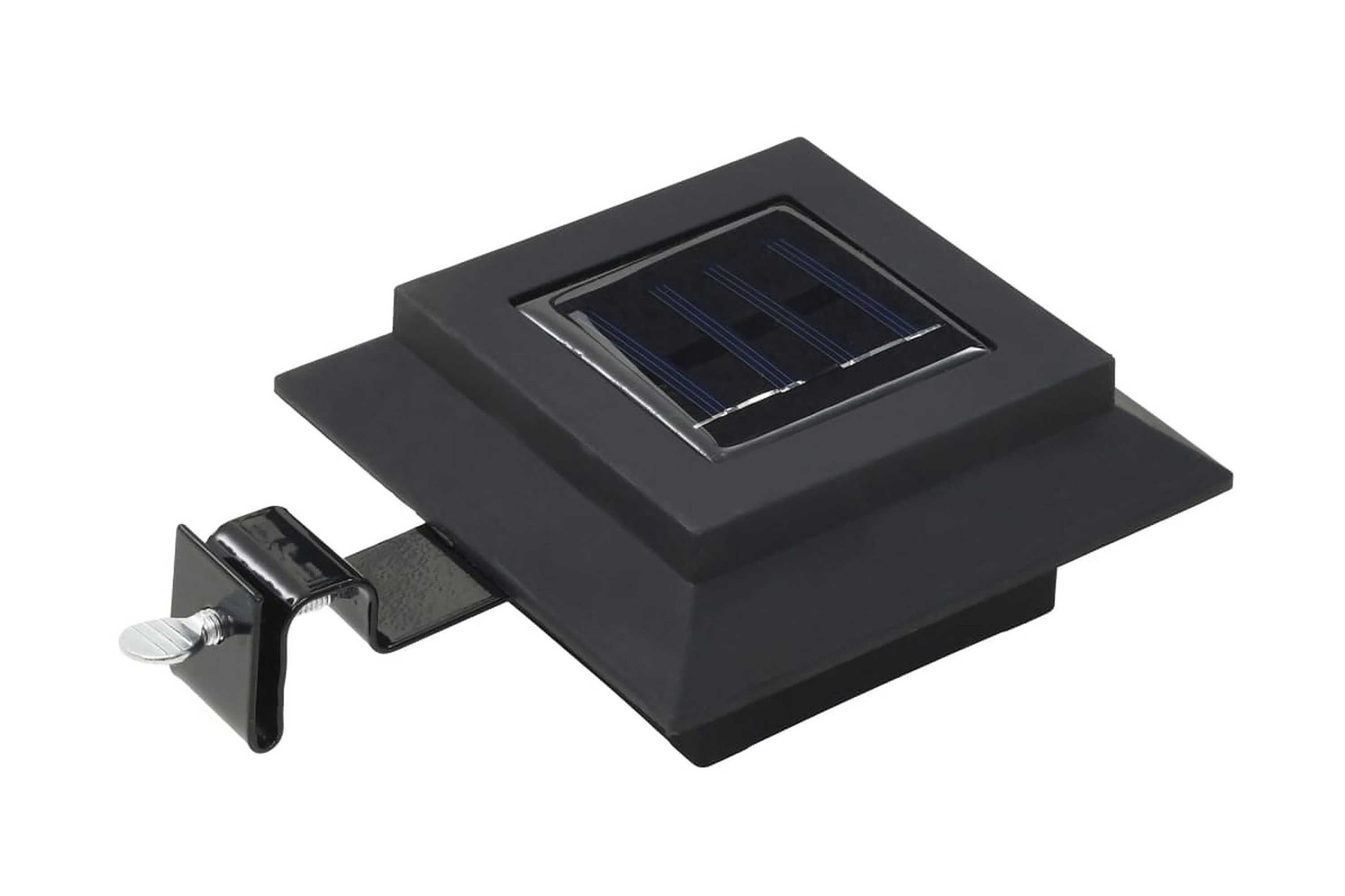 Sollampa LED set 6 st fyrkantig 12 cm svart – Svart
