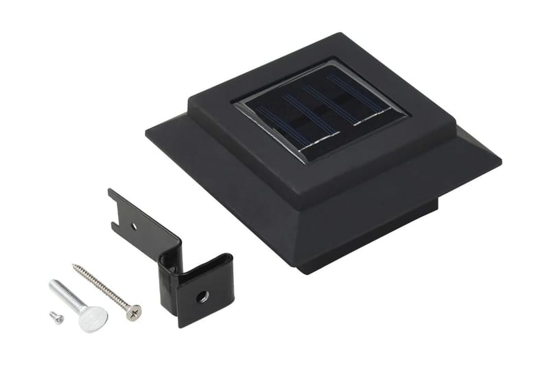 Sollampa LED set 6 st fyrkantig 12 cm svart - Svart - Belysning - Utomhusbelysning - Solcellslampa & solcellsbelysning