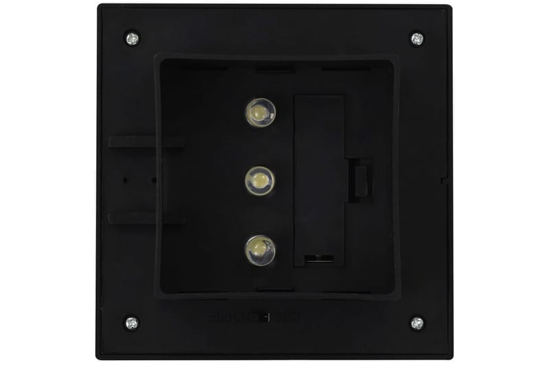Sollampa LED set 6 st fyrkantig 12 cm svart - Svart - Belysning - Utomhusbelysning - Solcellslampa & solcellsbelysning