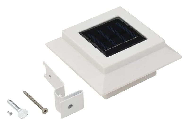 Sollampa LED set 6 st fyrkantig 12 cm vit - Vit - Solcellslampa & solcellsbelysning