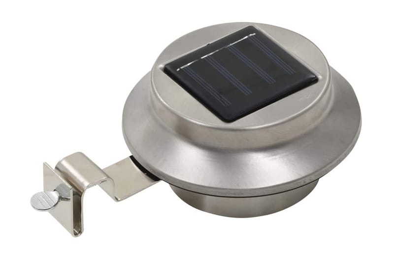 Sollampa LED set 6 st rund 12 cm vit - Silver - Belysning - Utomhusbelysning - Solcellslampa & solcellsbelysning