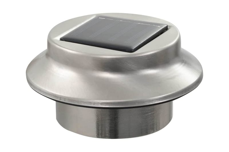 Sollampa LED set 6 st rund 12 cm vit - Silver - Belysning - Utomhusbelysning - Solcellslampa & solcellsbelysning