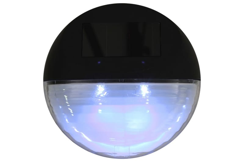 Sollampa vägg LED set 12 st rund svart - Svart - Belysning - Utomhusbelysning - Solcellslampa & solcellsbelysning