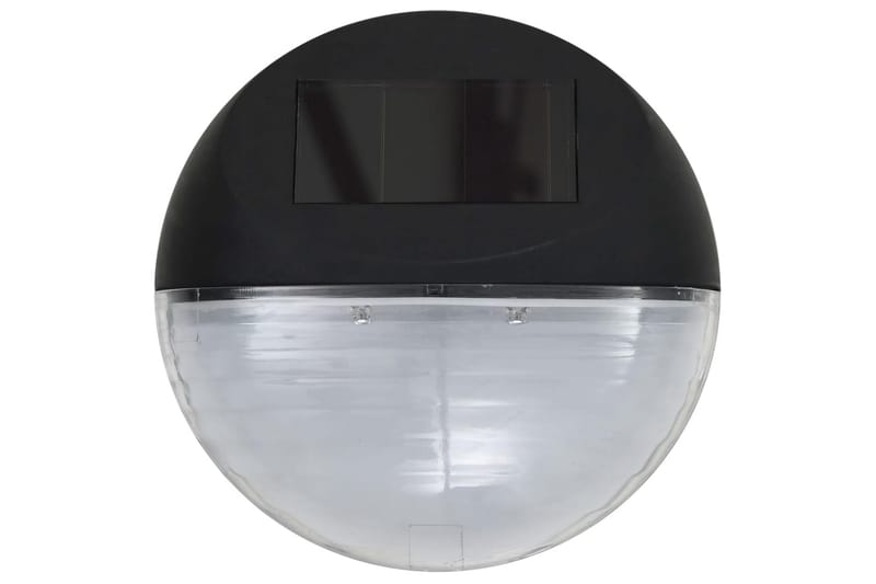 Sollampa vägg LED set 12 st rund svart - Svart - Belysning - Utomhusbelysning - Solcellslampa & solcellsbelysning